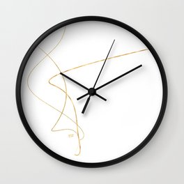 Kintsugi 2 #art #decor #buyart #japanese #gold #white #kirovair #design Wall Clock