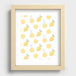 Lemon Girl Pattern Recessed Framed Print