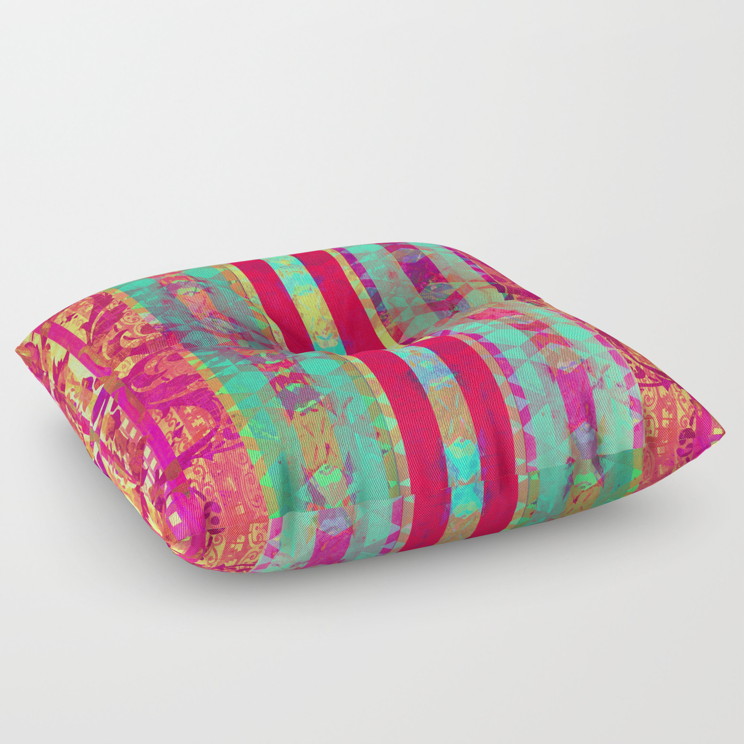 Moroccan Magenta And Turquoise Floor Pillow By Lauragordon Society6