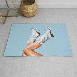 These Boots - Glitter Blue L Rug