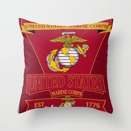 Marine corps Throw Pillow