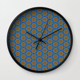 Embroidered Kaleidoscope - Rounders Wall Clock