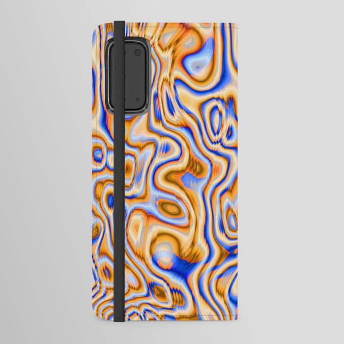 Psychedelic orange blue Android Wallet Case