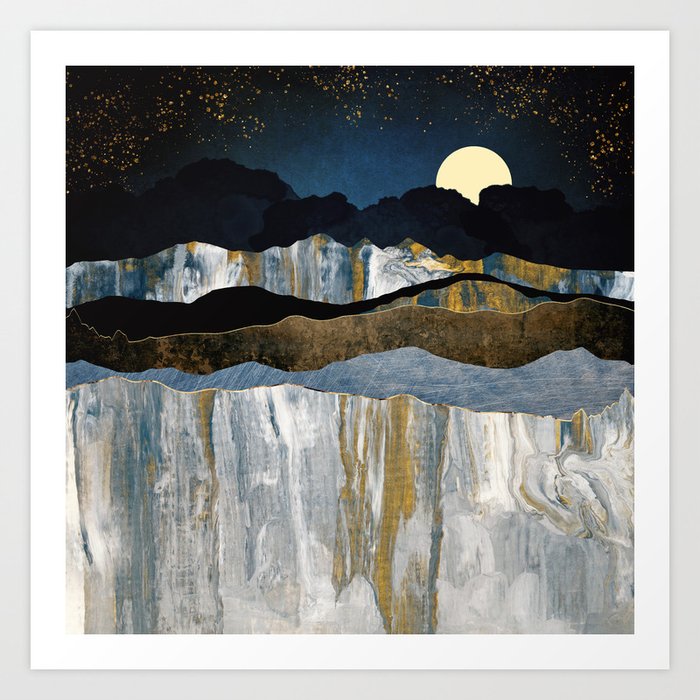 Painted Mountains Art Print