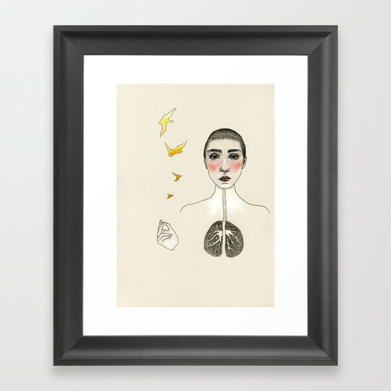 kara akciğer Framed Art Print