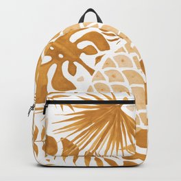 Yellow white tropical forest pineapple Backpack
