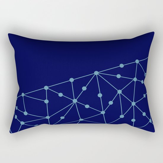 Blue abstract pattern . Mesh Rectangular Pillow