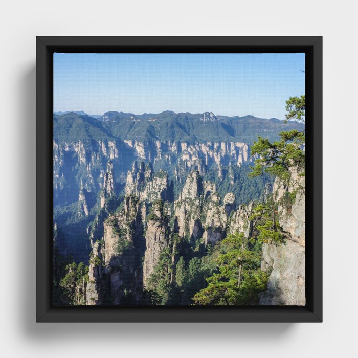 China Photography - Zhangjiajie National Forest Park Under The Blue Sky Framed Canvas