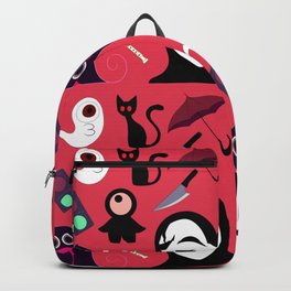 Yume Nikki Pattern Backpack | Cat, Music, Drawing, Digital, Cartoon, Monsters, Rpggame, Yumenikki, Animal, Pattern 