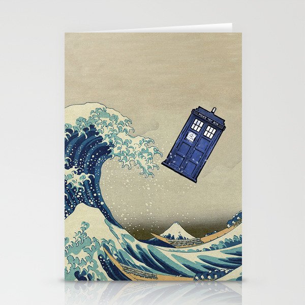 The Great Wave Doctor Who Stationery Cards