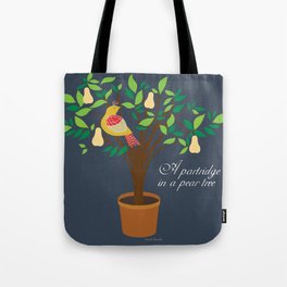 Partridge in the pear tree Tote Bag