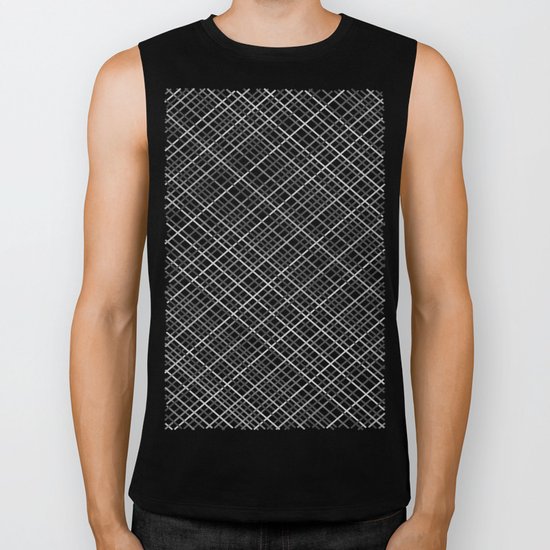 Weave 45 Black and White Biker Tank