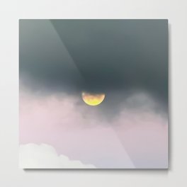 Under a Yellow Moon Metal Print | Abstract, Scene, Colorblock, Moon, Clouds, Skyscape, Storm, Abstracted, Underayellowmoon, Yellow 