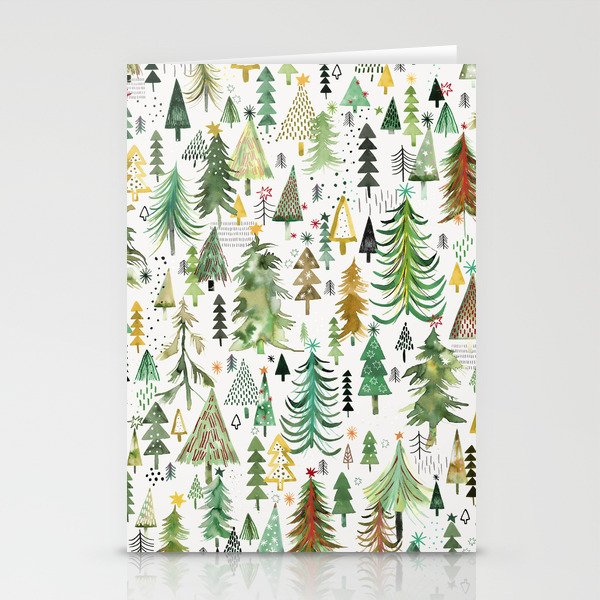 Christmas trees decorations Stationery Cards