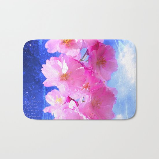 Japanese ornamental cherry Bath Mat