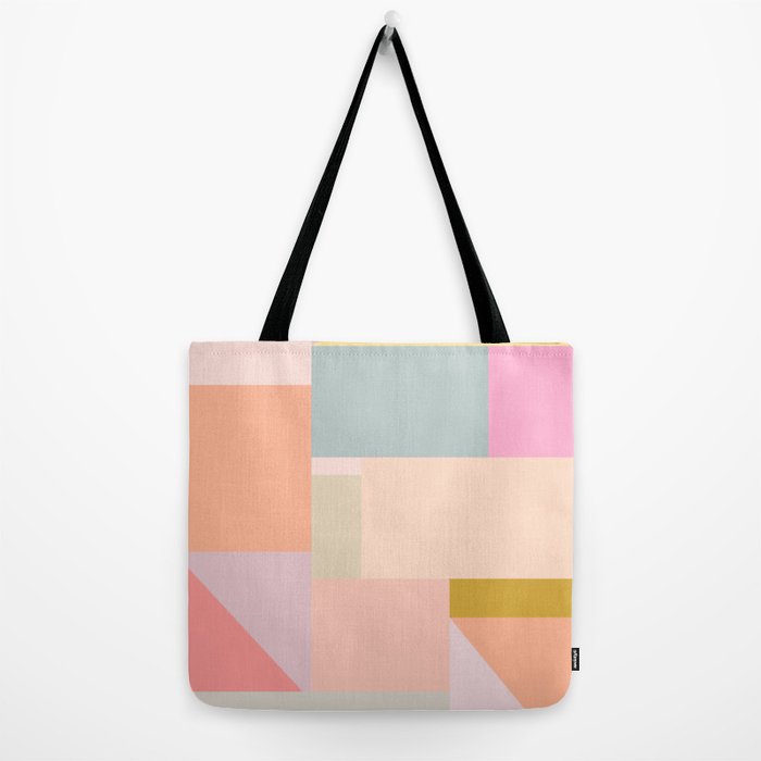 Aesthetic Geometric Canvas Tote Bag