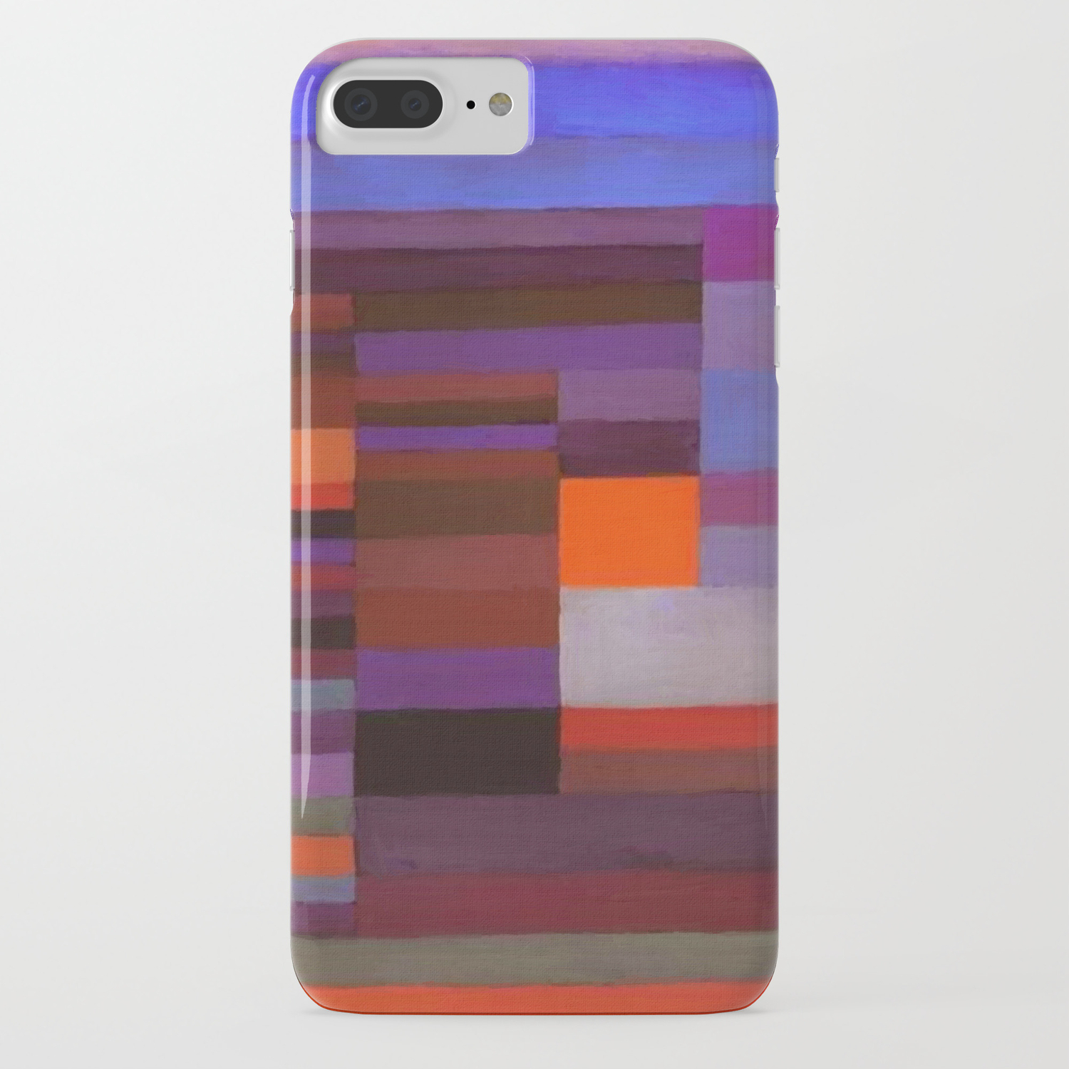 Paul Klee Fire In The Evening Colorful Abstract Art Iphone Case By