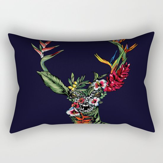 Tropical Deer Rectangular Pillow