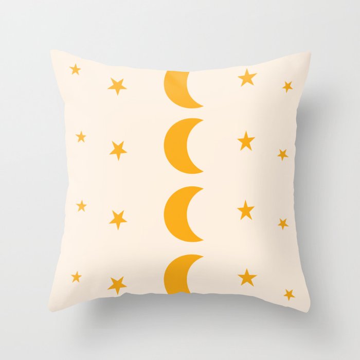 boho Moonlight - room style for baby room Throw Pillow