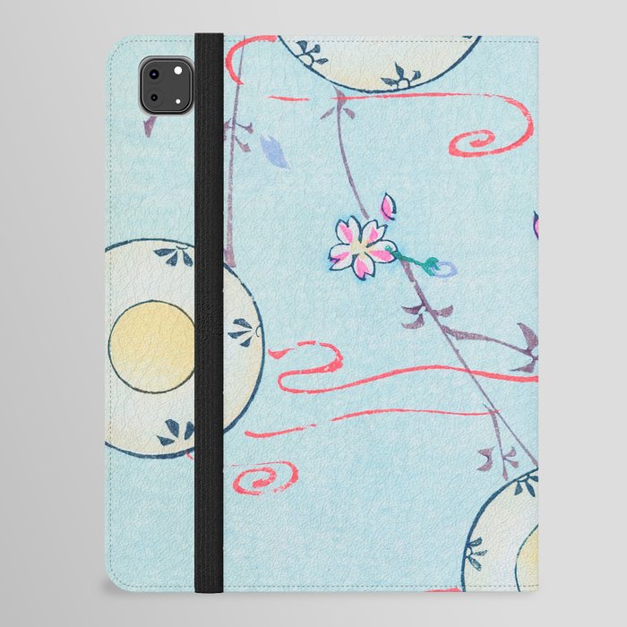 Cherry Blossom Floral Print Vintage Japanese Retro Pattern iPad Folio Case