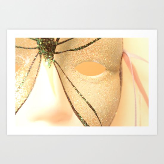butterfly mask Art Print