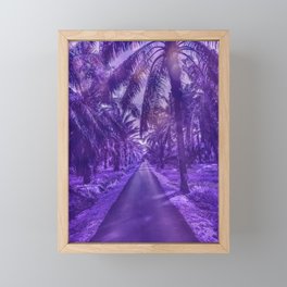 Purple Jungle Surreal Tropical Garden Framed Mini Art Print