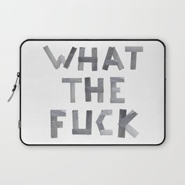 WHAT THE FUCK duct tape white Laptop Sleeve