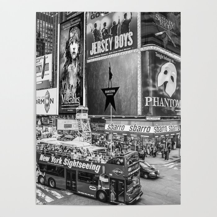 Times Square II (B&W widescreen) Poster