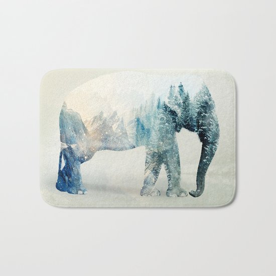 Vanishing Elephant Bath Mat