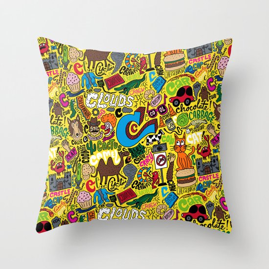 C Pattern Throw Pillow