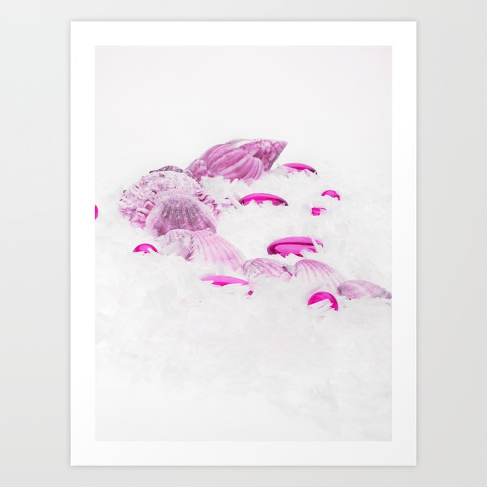 seashell abstract background Art Print