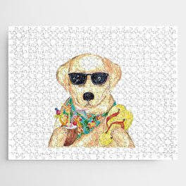 Golden Retriever Dog Sunglasses Jigsaw Puzzle