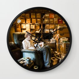 Bob Mays and 7" records Wall Clock