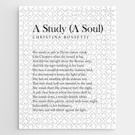 A Study A Soul - Christina Rossetti Poem - Literature - Typography Print 2 Jigsaw Puzzle