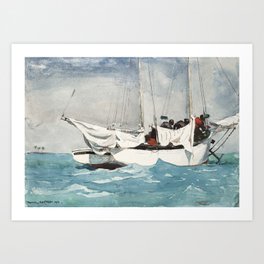 Key West Hauling Anchor (1903) by WinslowHomer. Art Print