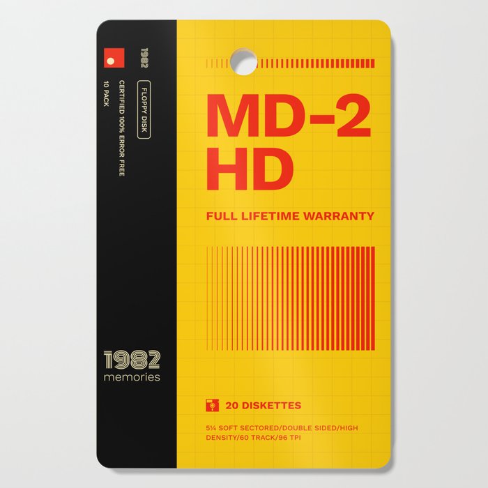 5,25" Floppy Disk, Diskettes - retrowave art Cutting Board