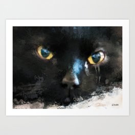 Sweep the Magick Cat Art Print