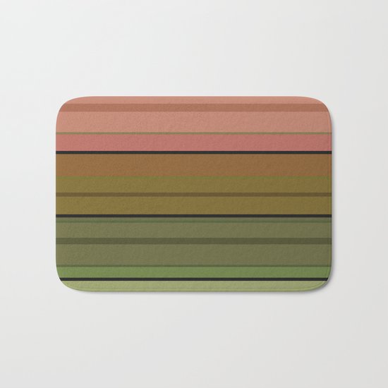 Multi-colored striped pattern . 3 Bath Mat