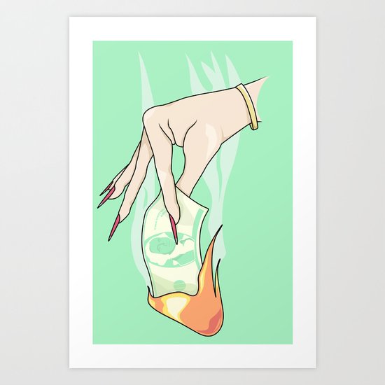 Burning Art Print