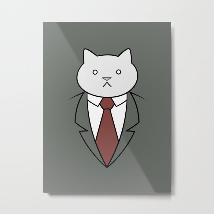 Business Cat Metal Print