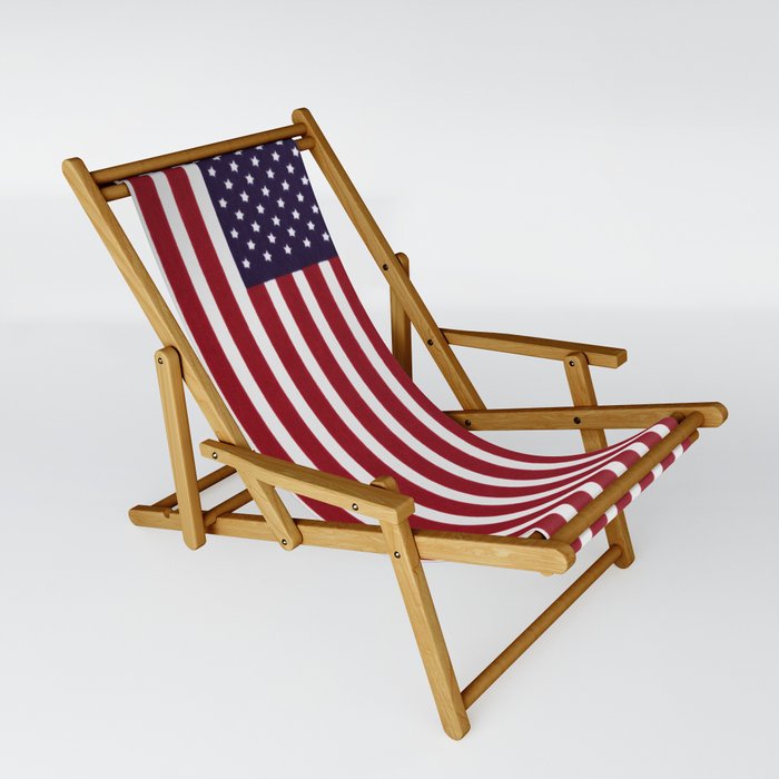 USA Star Spangled Banner Flag Sling Chair