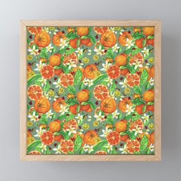 Orange Pattern Framed Mini Art Print