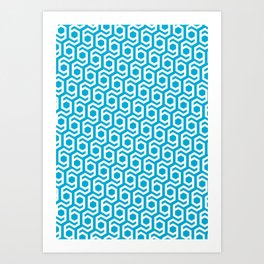 Modern Hive Geometric Repeat Pattern Art Print