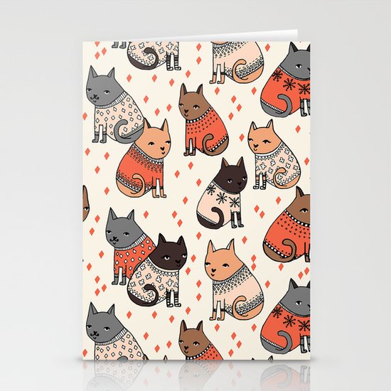 Sweater Cats - by Andrea Lauren Stationery Cards