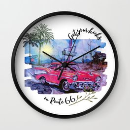 "Get Your Kicks on Route 66" Wall Clock
