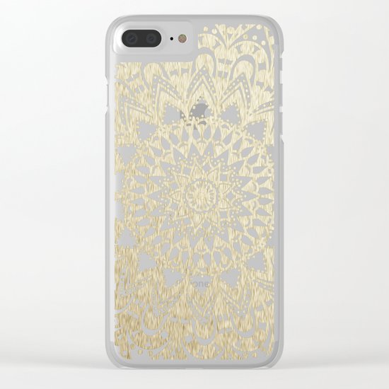 BOHO NIGHTS GOLD MANDALA Clear iPhone Case