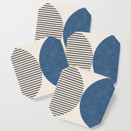 Semicircle Stripes - Blue Coaster