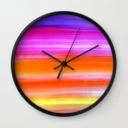 Indie Aesthetic Paint Brush Strokes Wall Clock