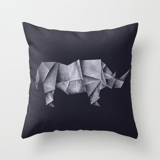 Rhinogami Throw Pillow