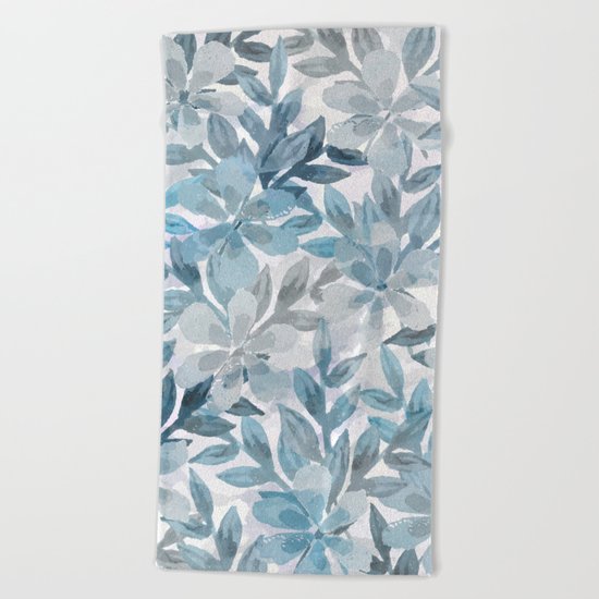 watercolor Botanical garden II Beach Towel